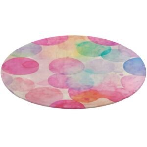 Designer Area Rug Circular Carpet multicolor