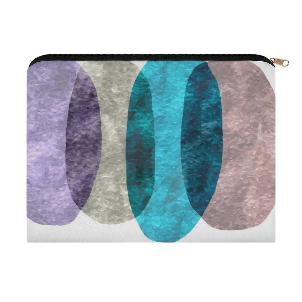 Big pouch bag floral abstract pattern 8.9"(L) × 6.5"(W)