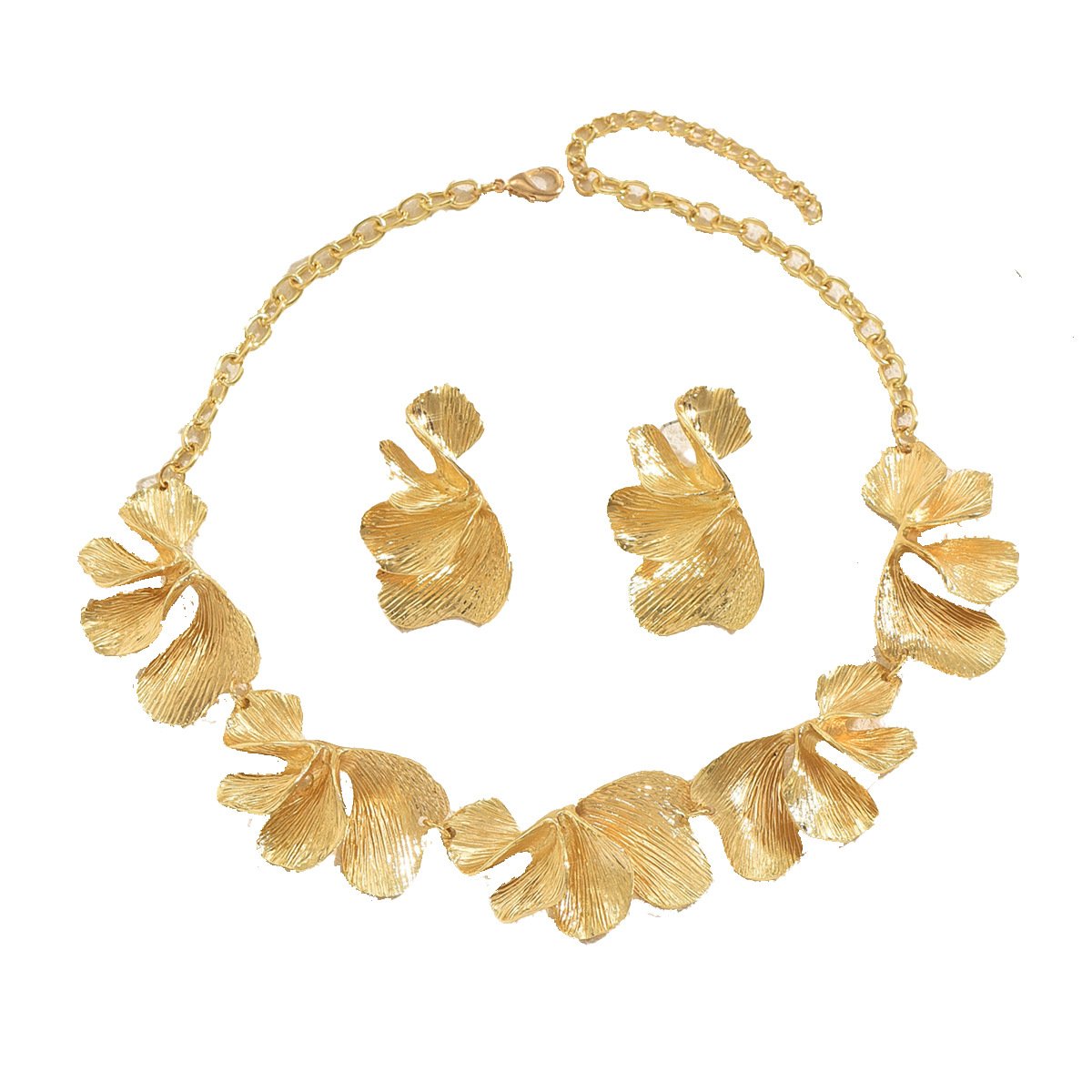 Gold plated necklace earring set - Image 5