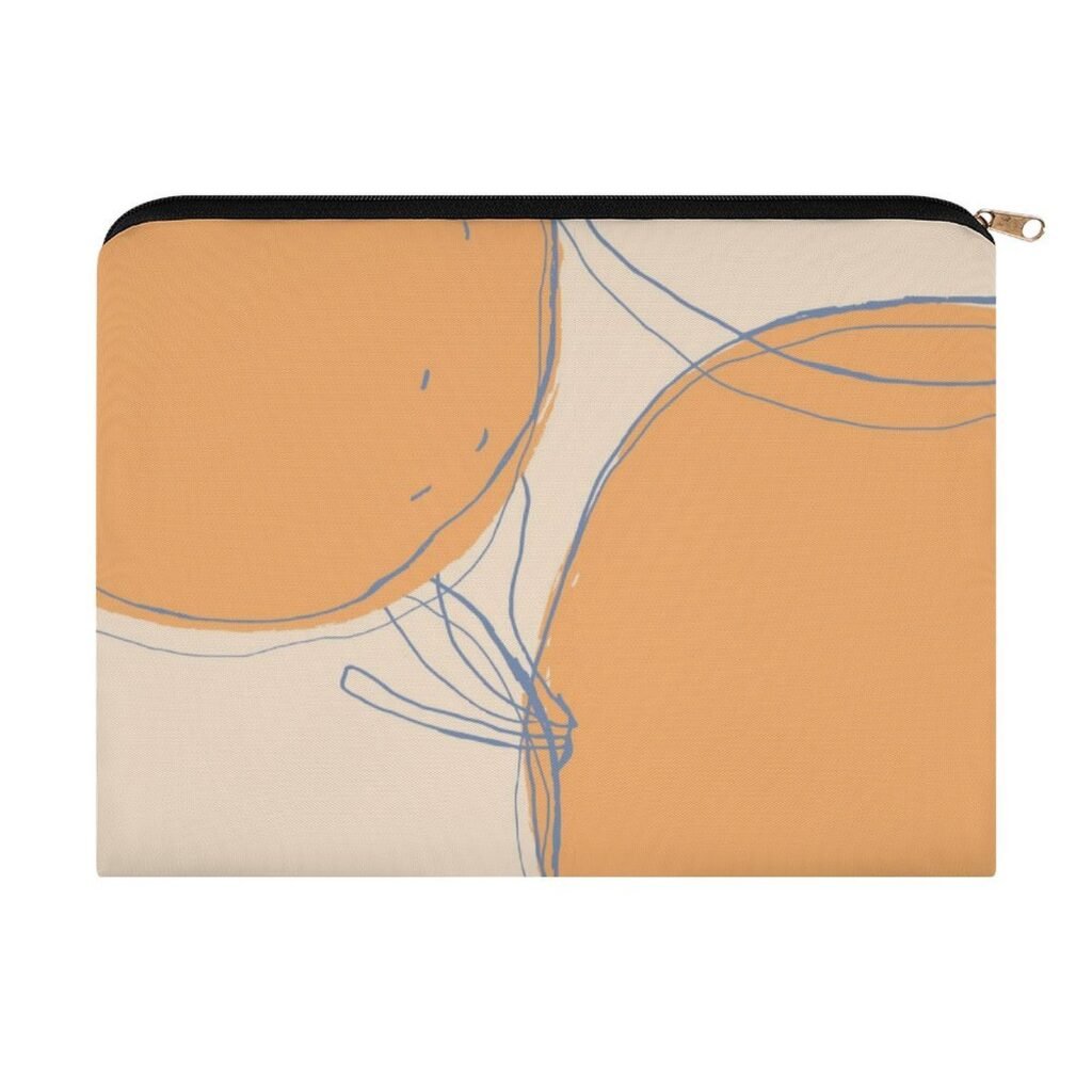 Big pouch floral abstract pattern 8.9"(L) × 6.5"(W)