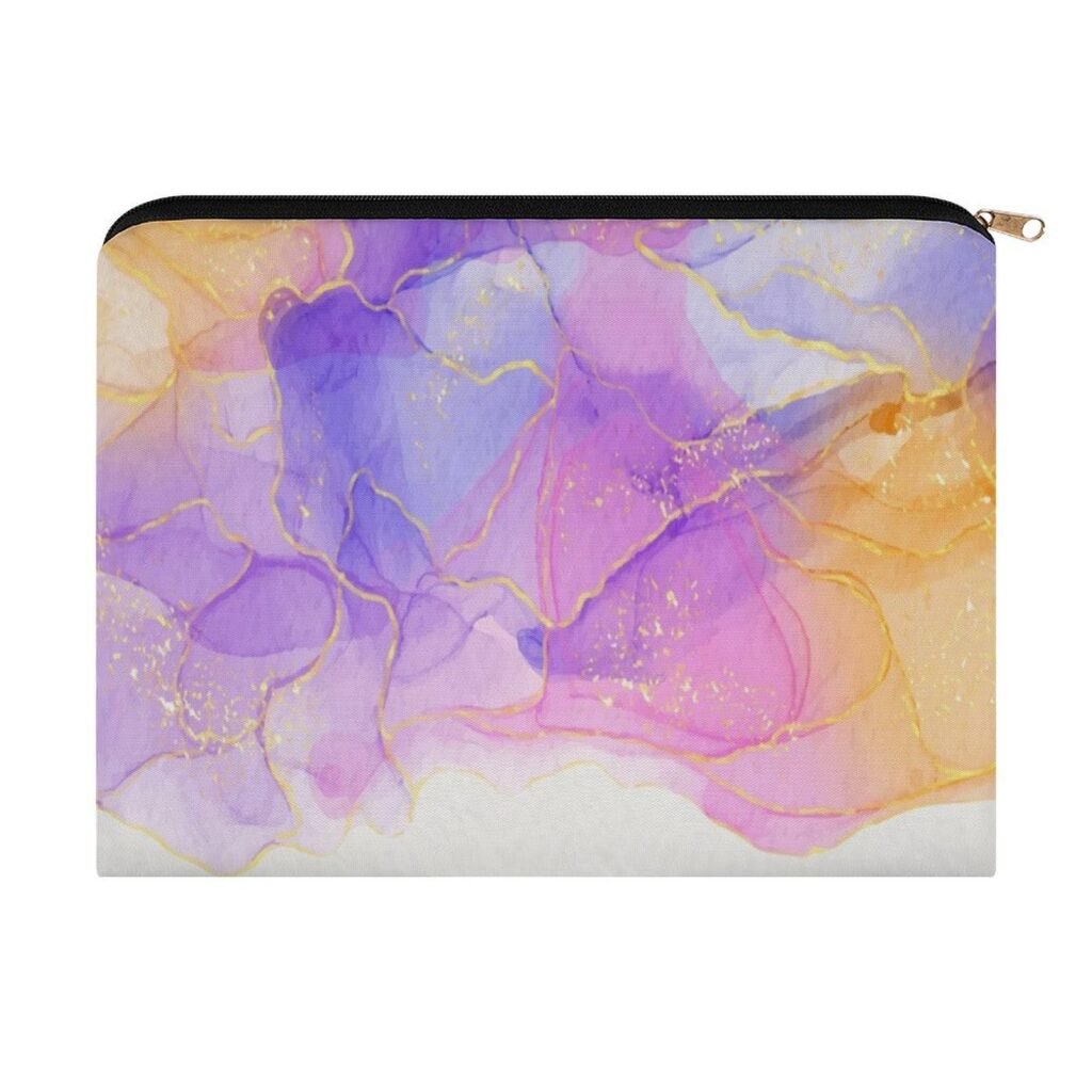 Big pouch floral abstract pattern 8.9"(L) × 6.5"(W)