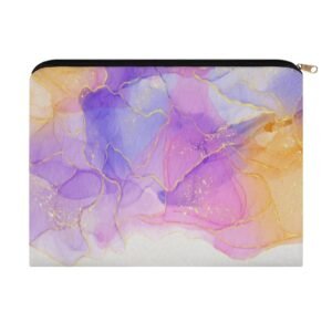 Big pouch floral abstract pattern 8.9"(L) × 6.5"(W)