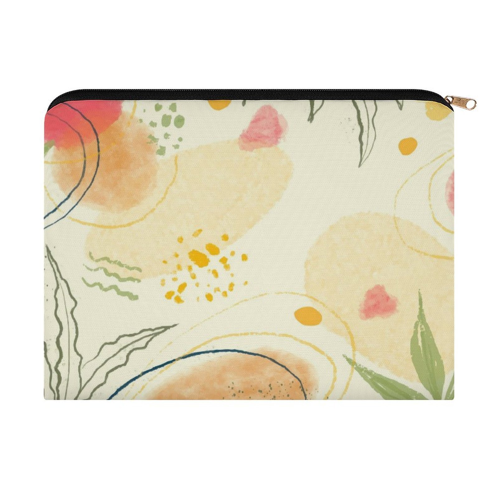 Big pouch floral abstract pattern 8.9"(L) × 6.5"(W)