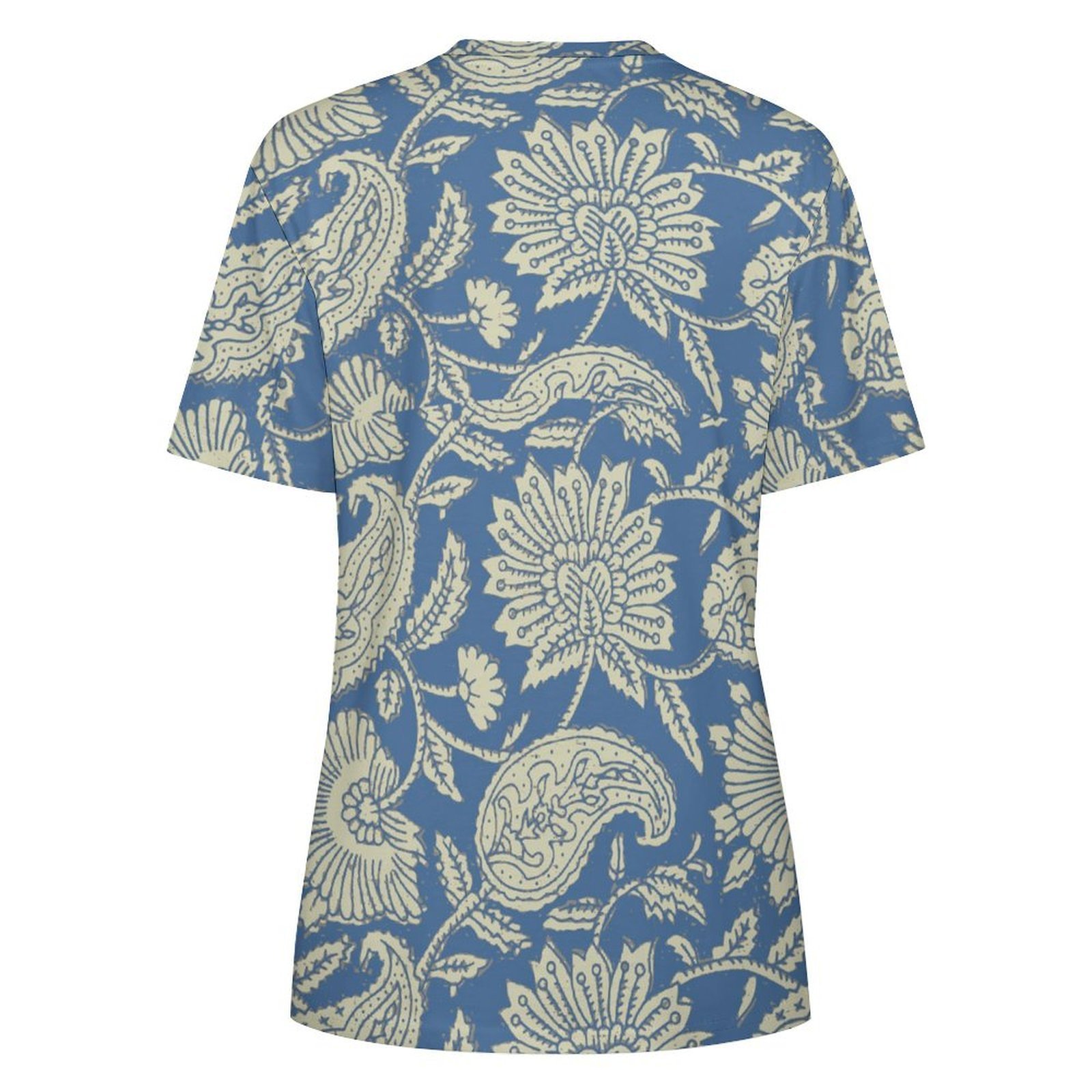 floral design tee All-Over Print Women's Cotton T-Shirt - Image 2