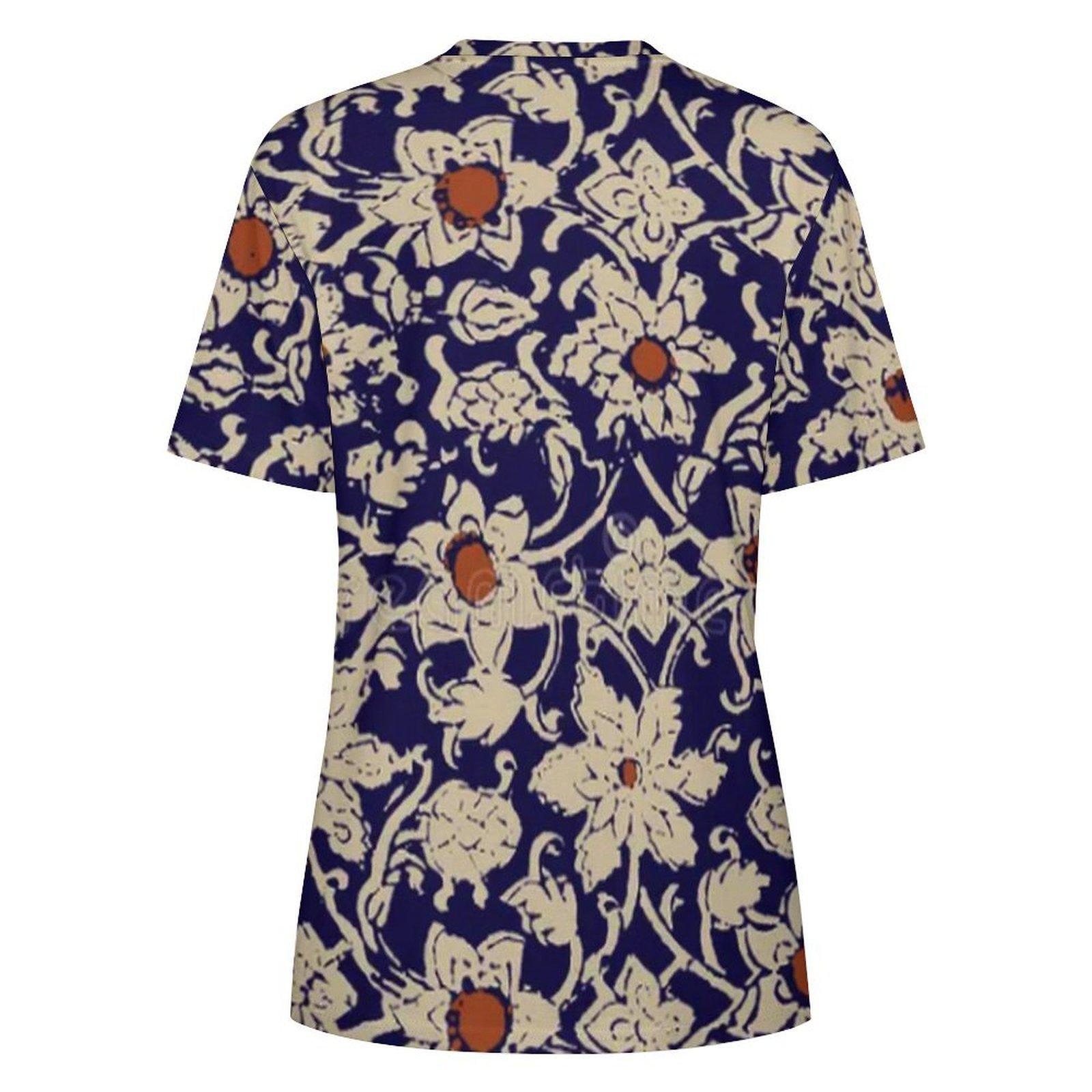 floral All-Over Print Women's Cotton T-Shirt - Image 2
