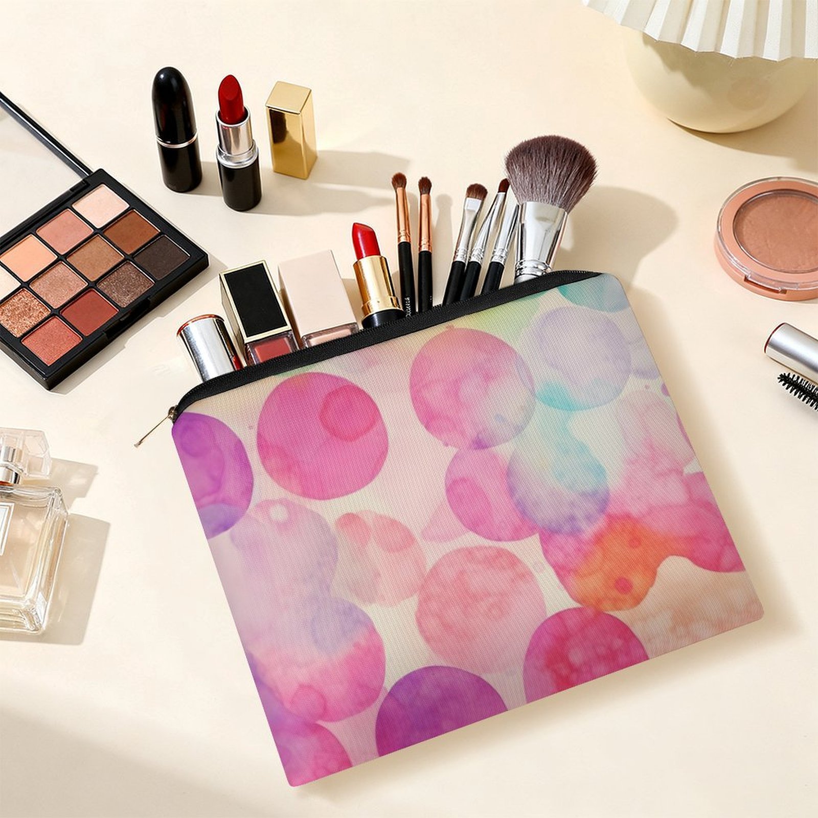 Big pouch floral abstract pattern 8.9"(L) × 6.5"(W) - Image 6