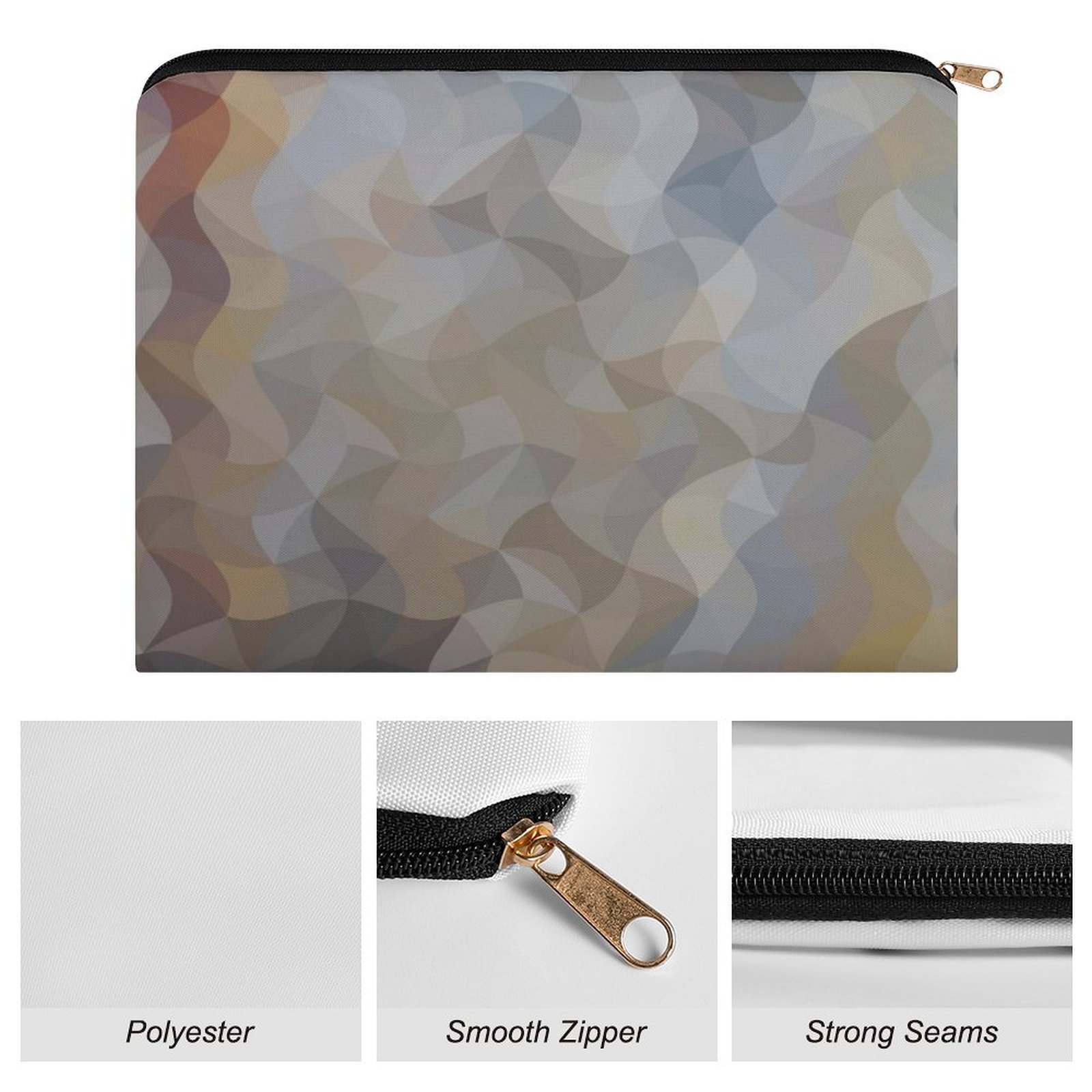 Big pouch floral abstract pattern 8.9"(L) × 6.5"(W) - Image 7