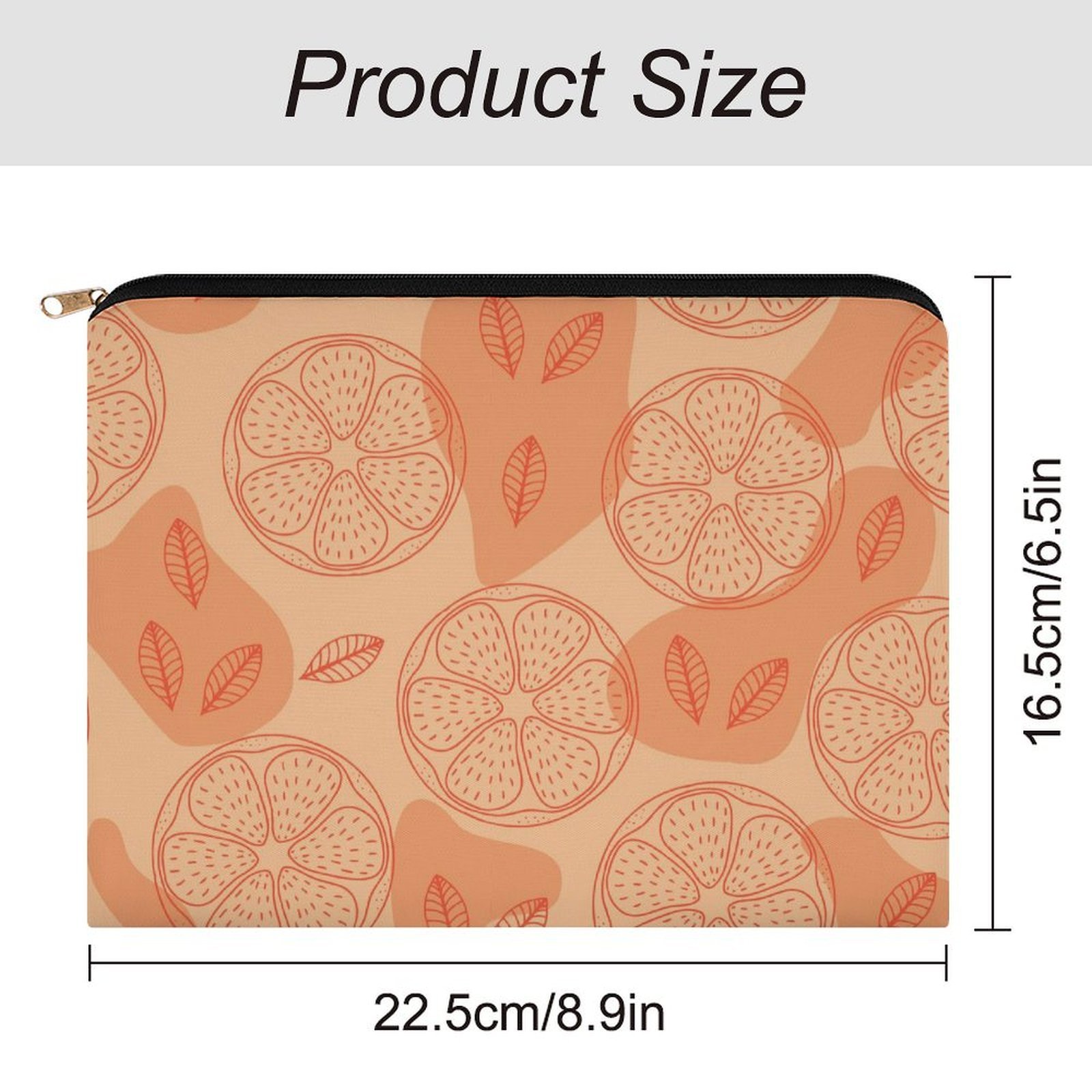 Big pouch floral abstract pattern 8.9"(L) × 6.5"(W) - Image 2