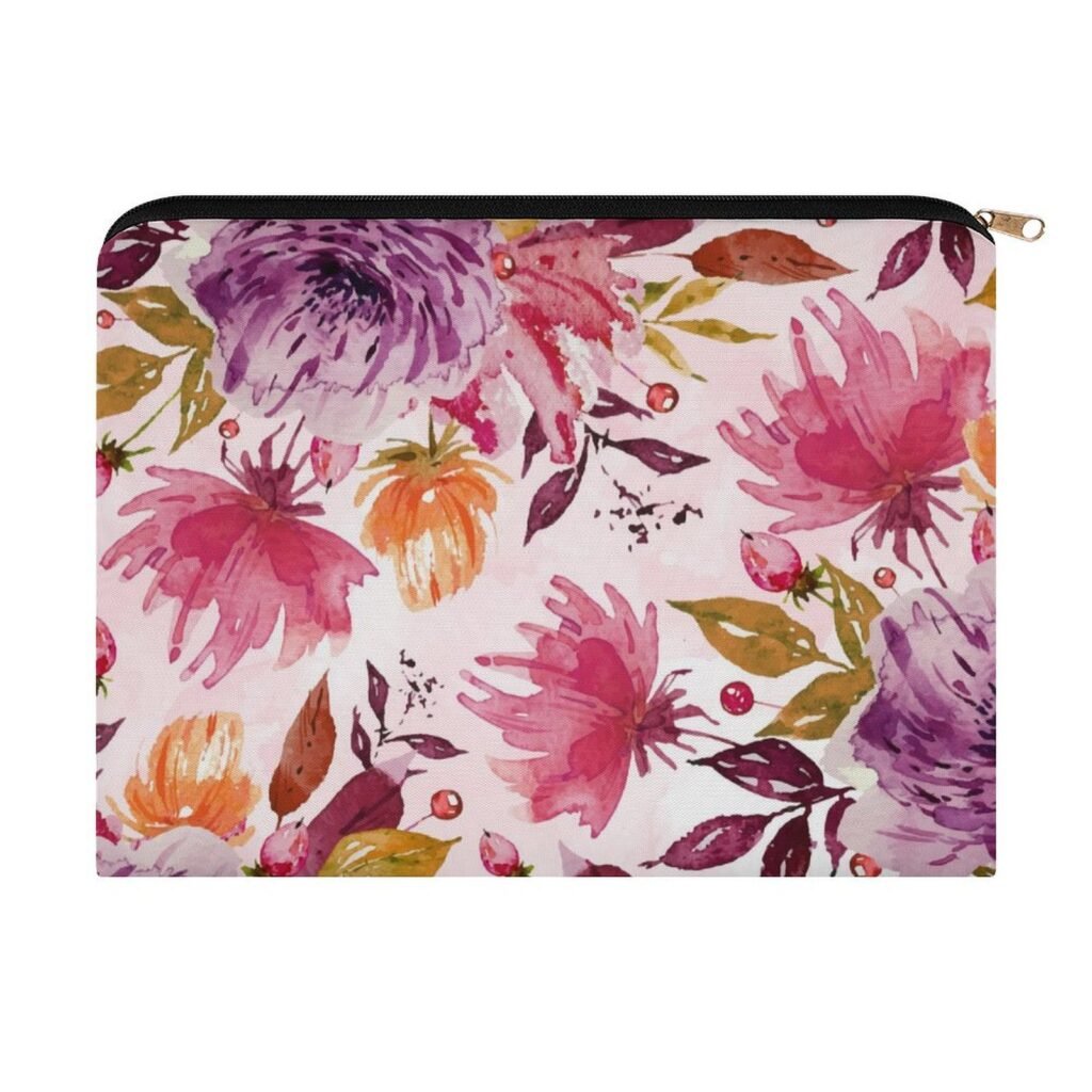 Big pouch bag floral abstract pattern 8.9"(L) × 6.5"(W)