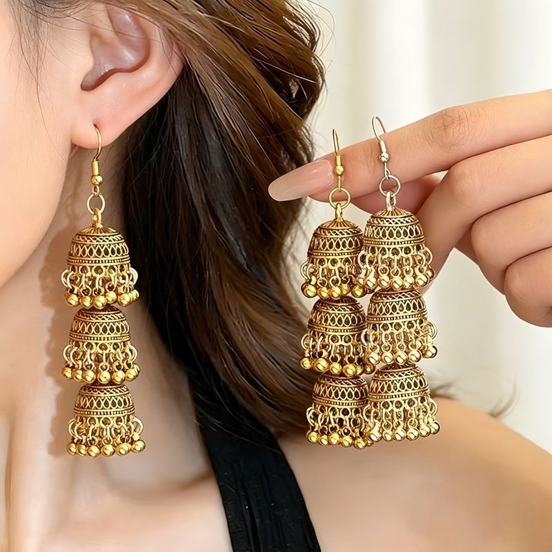 Jumka South asian tassel earrings
