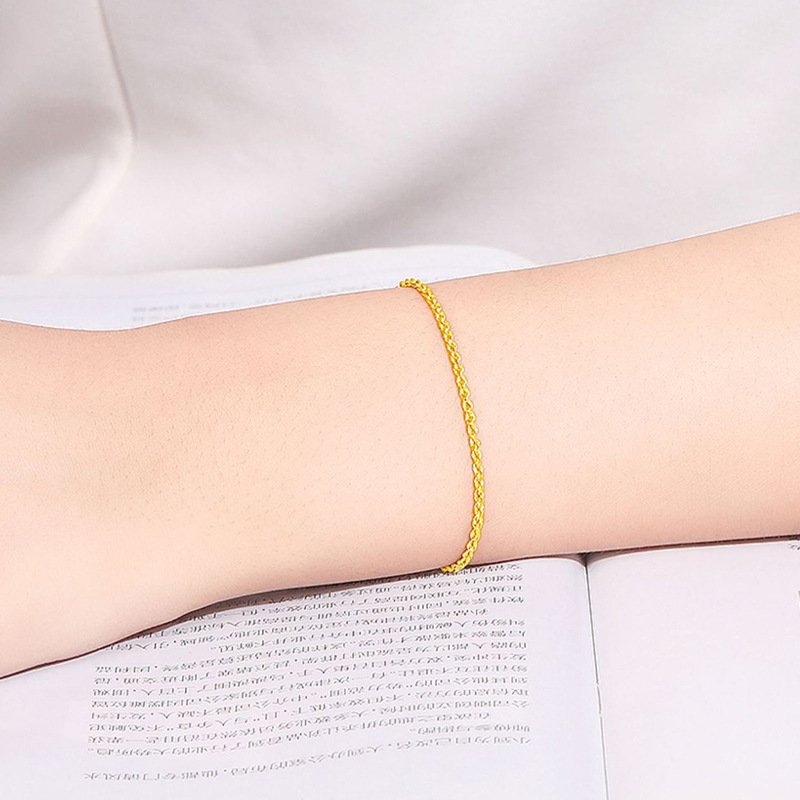 18K Gold Twist Rope Bracelet for Women - Image 2