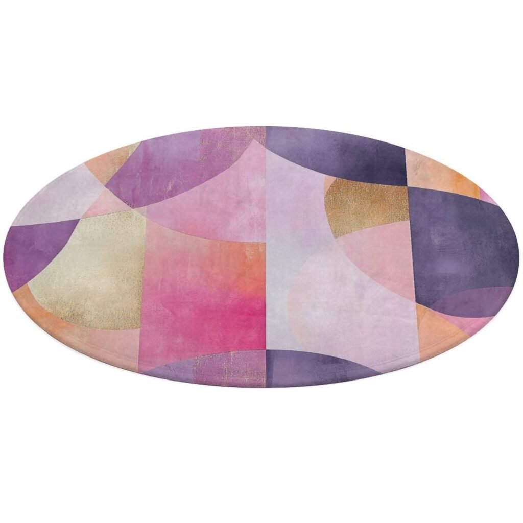 Designer Velvet Floor Mat Multicolor 90*90cm