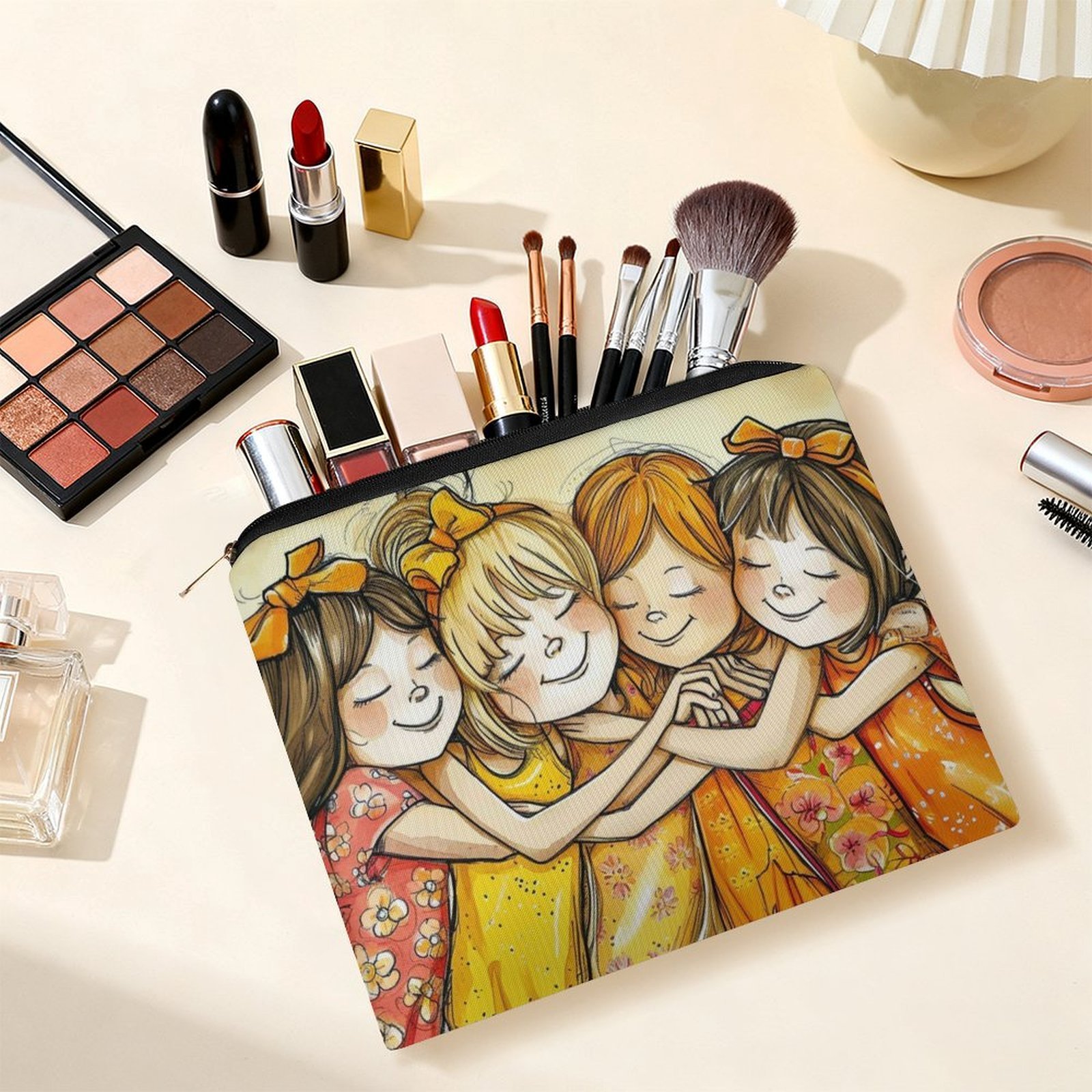 Big pouch bag girls happy graphics 8.9"(L) × 6.5"(W) - Image 6