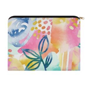 Big pouch floral abstract pattern 8.9"(L) × 6.5"(W)