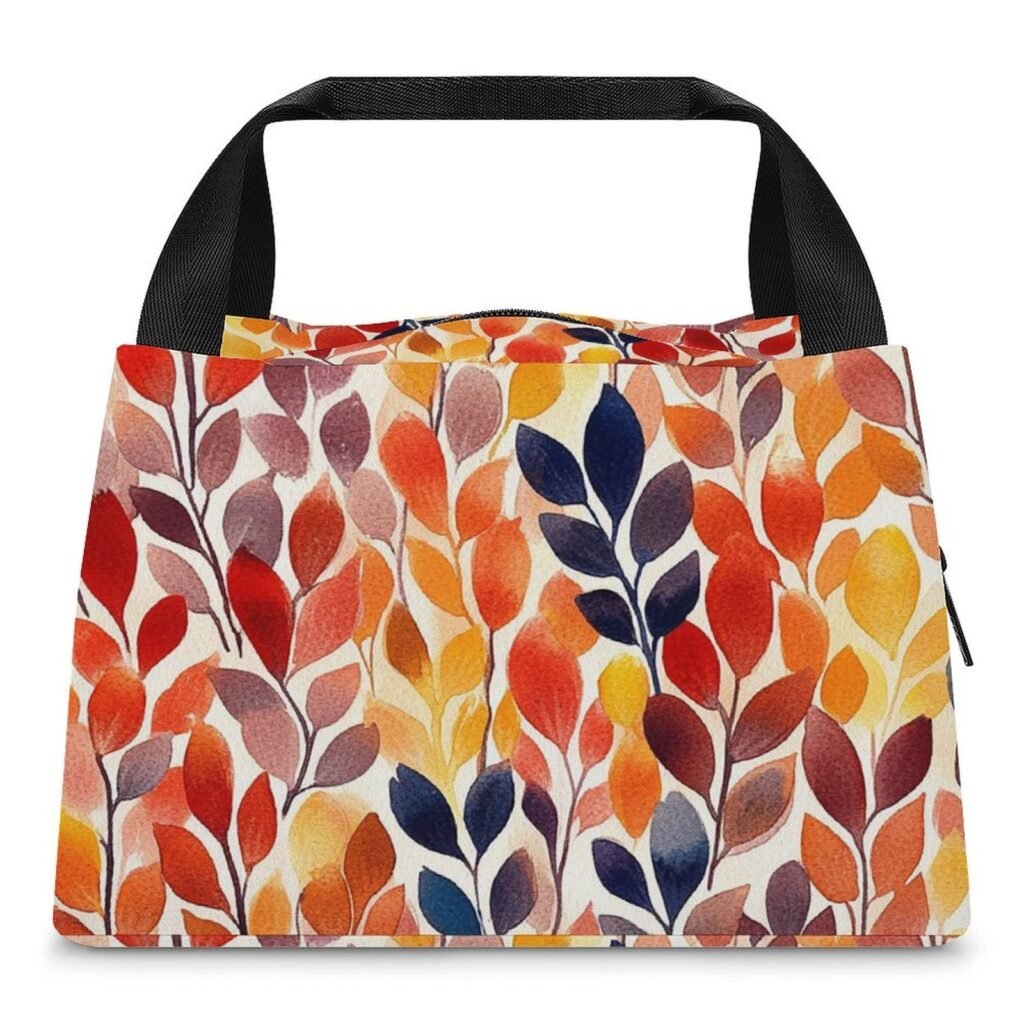 Reusable water resistant lunch bag tote for work, picnics, outdoor, traveling or shopping easy carry