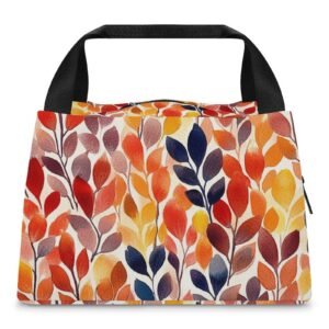 Reusable water resistant  lunch bag tote for work, picnics, outdoor, traveling or shopping easy carry