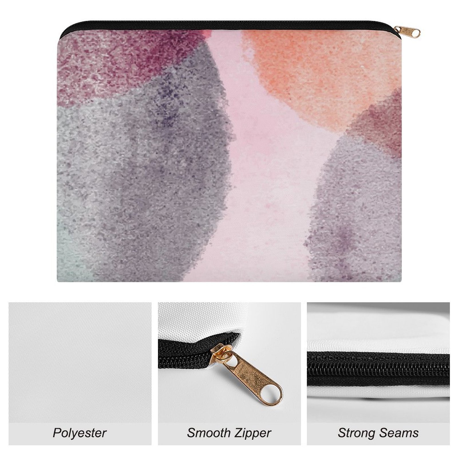 Big pouch floral abstract pattern 8.9"(L) × 6.5"(W) - Image 7