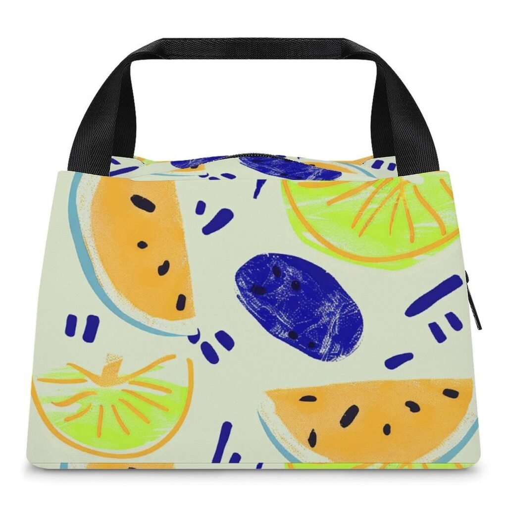 Reusable water resistant  lunch bag tote for work, picnics, outdoor, traveling or shopping easy carry