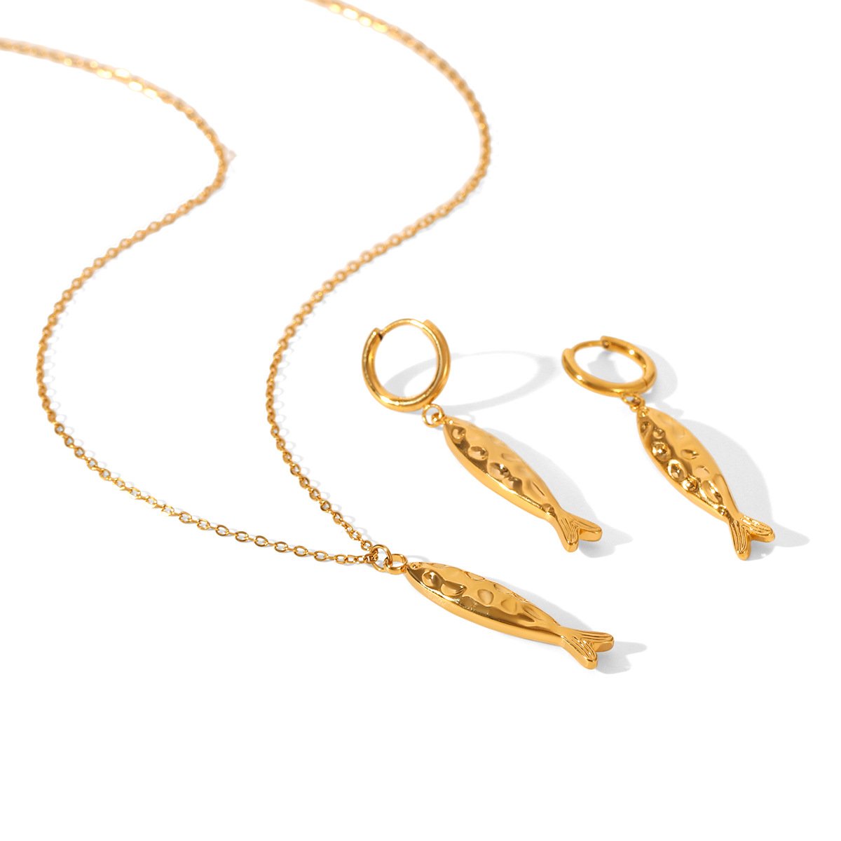 Fish Shape pendant Earrings set - Image 3