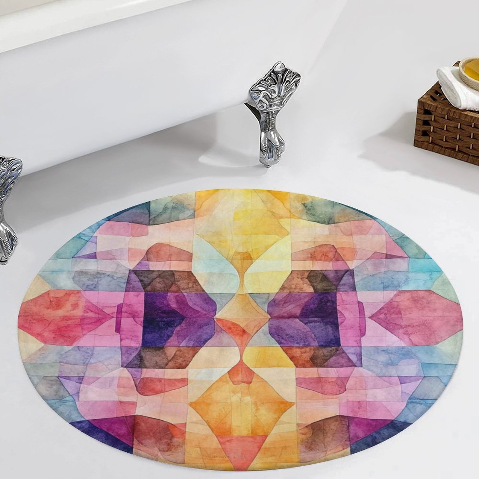 Designer Velvet Floor Mat multicolor 90*90cm - Image 2