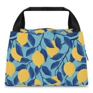 Reusable water resistant  lunch bag tote for work, picnics, outdoor, traveling or shopping easy carry
