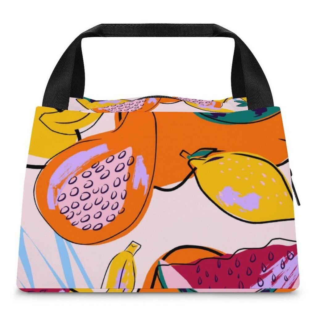 Reusable water resistant lunch bag tote for work, picnics, outdoor, traveling or shopping easy carry