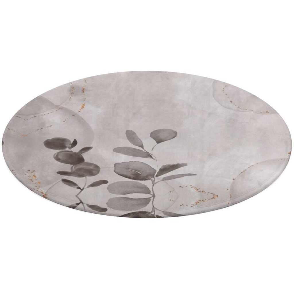 Designer Area Rug Circular Carpet multicolor