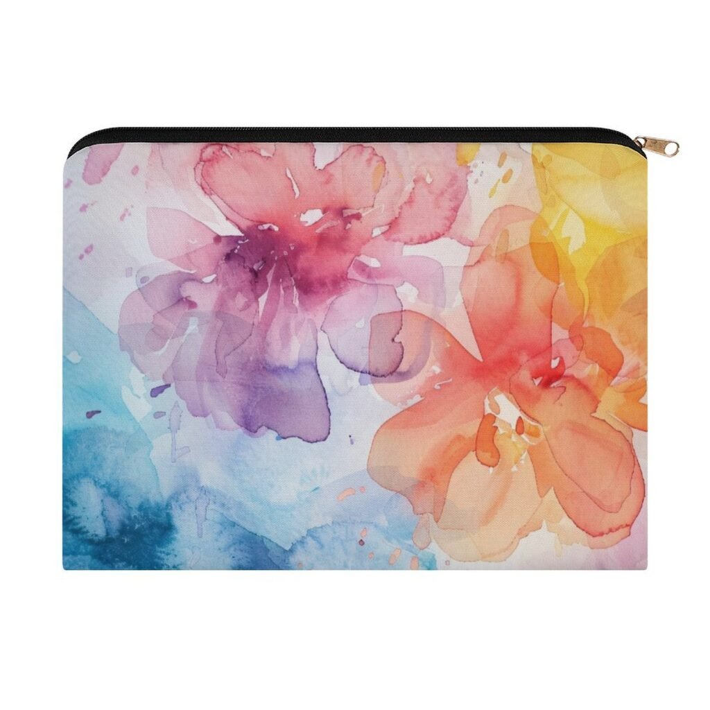 Big pouch bag floral graphics 8.9"(L) × 6.5"(W)