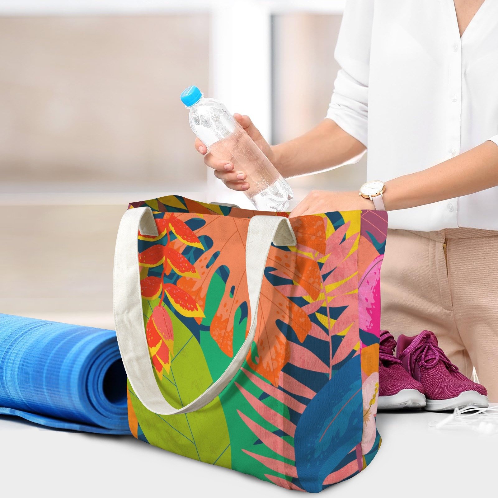 Yoga Tote bag shopping tote travel bag tote - Image 5