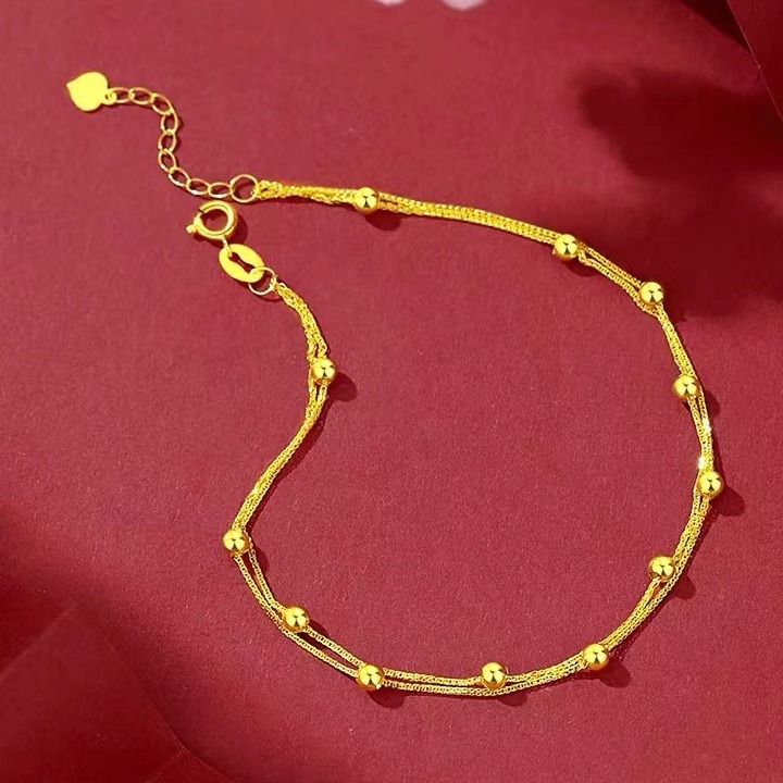 18K pure Gold Double-Layer Bracelet - Image 2