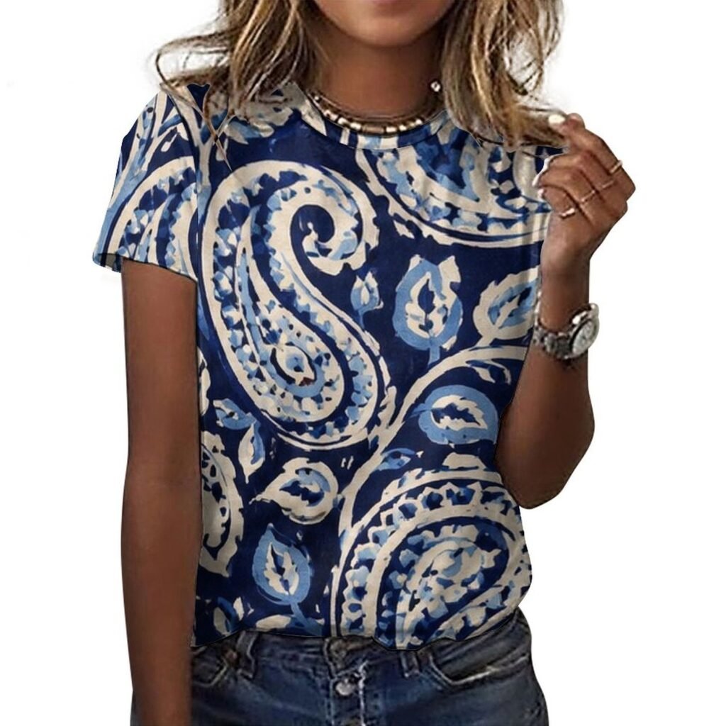 floral design All-Over Print Women's Cotton T-Shirt
