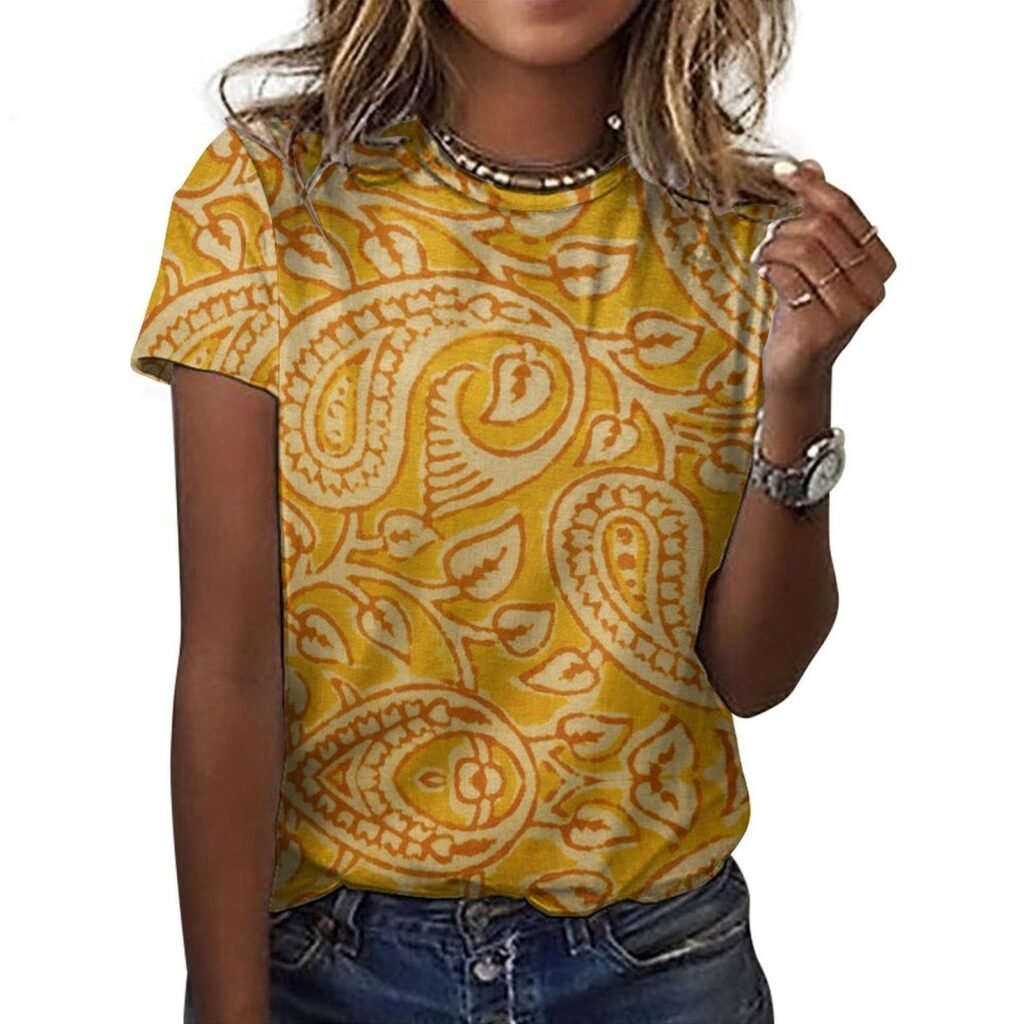 floral All-Over Print Women's Cotton T-Shirt