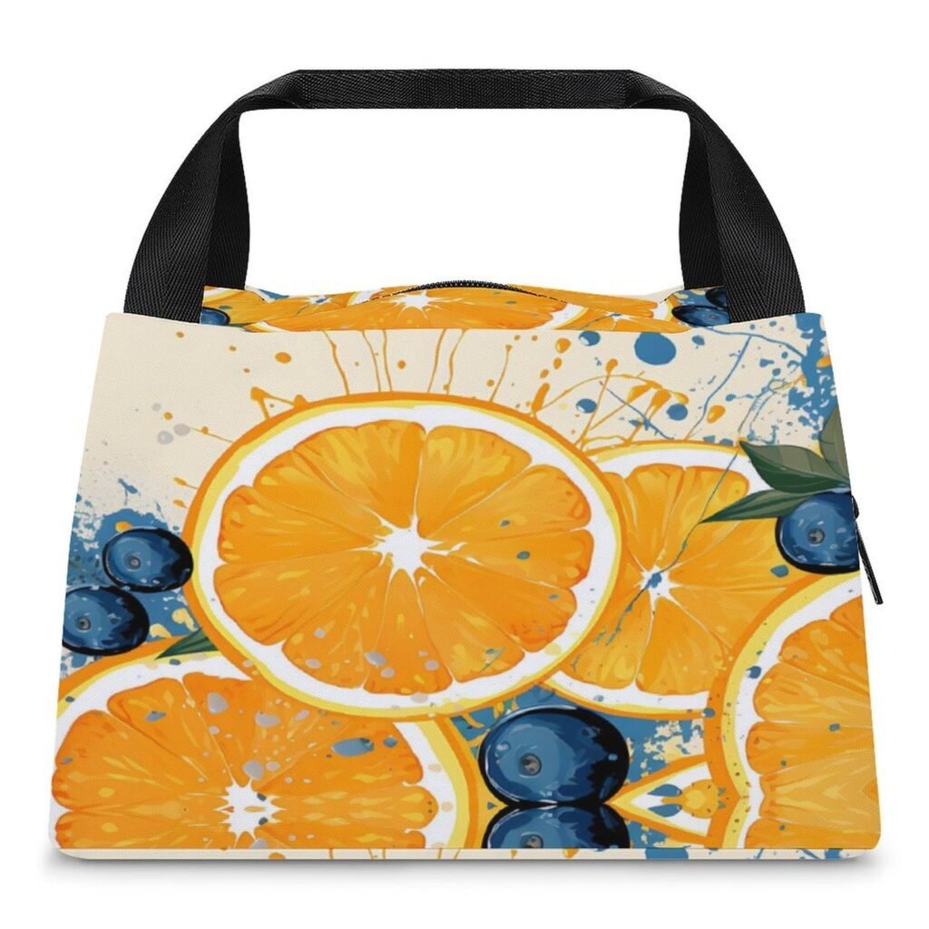 Reusable water resistant lunch bag tote for work, picnics, outdoor, traveling or shopping easy carry