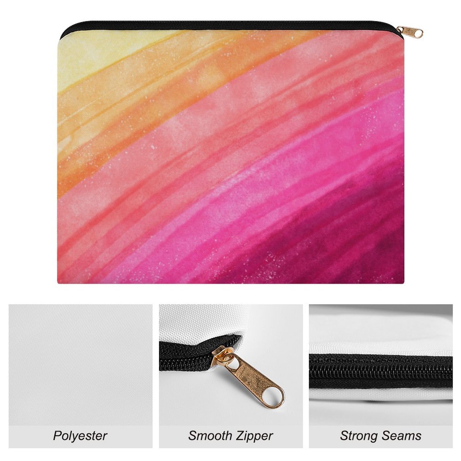 Big pouch floral abstract pattern 8.9"(L) × 6.5"(W) - Image 7