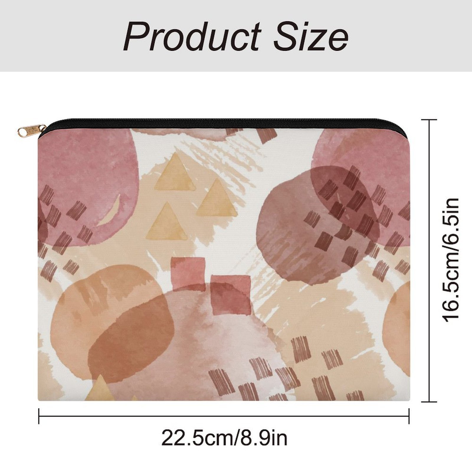 Big pouch floral abstract pattern 8.9"(L) × 6.5"(W) - Image 2