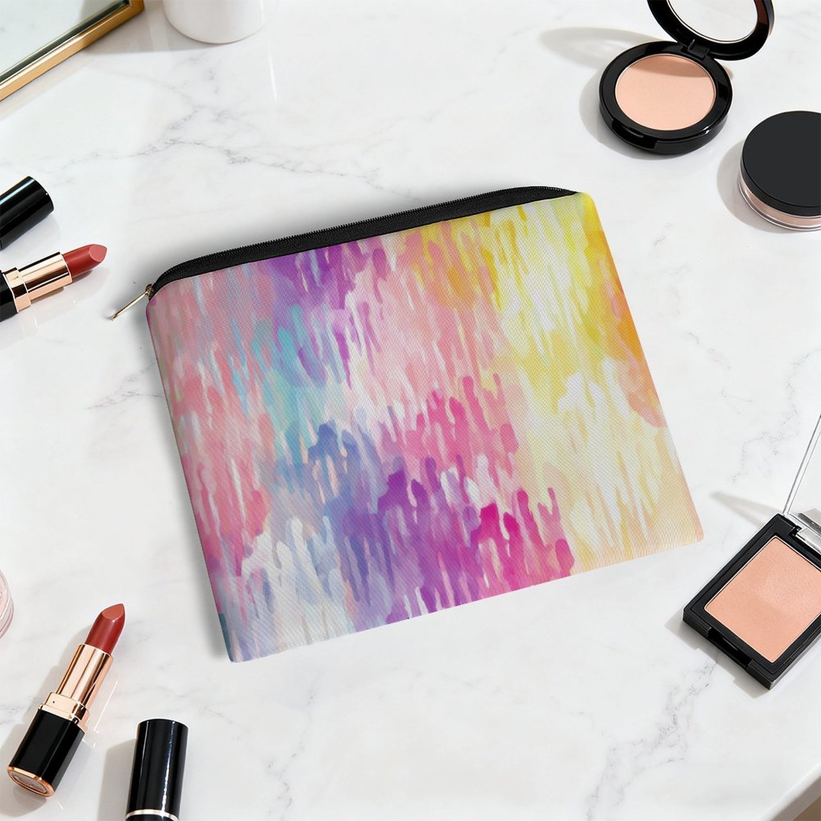 Big pouch floral abstract pattern 8.9"(L) × 6.5"(W) - Image 5