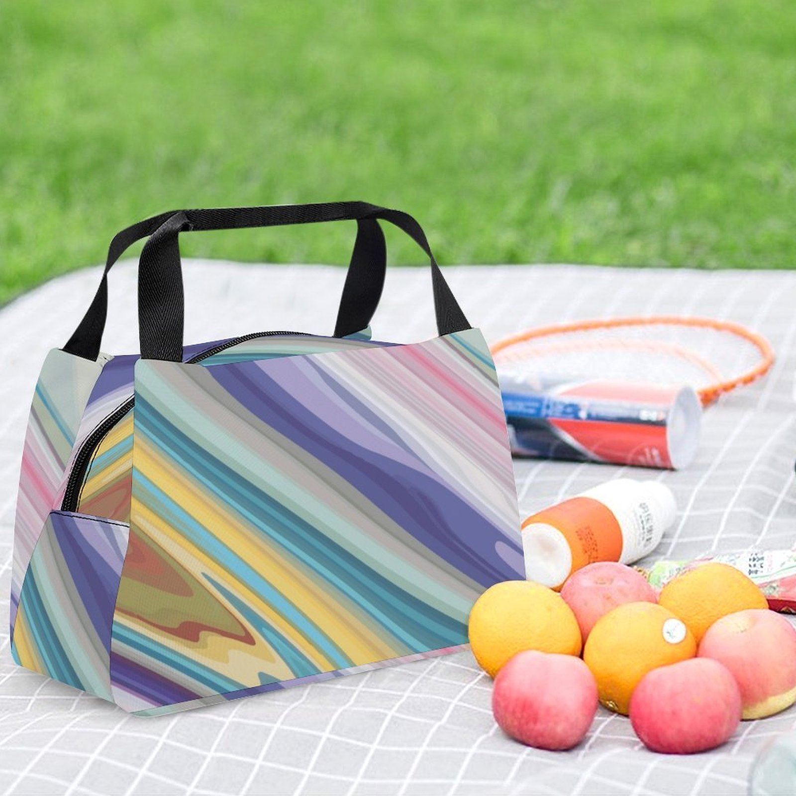 Reusable water resistant lunch bag tote for work, picnics, outdoor, traveling or shopping easy carry - Image 6