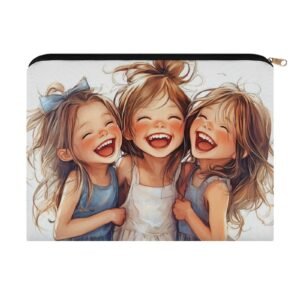 Big pouch bag floral abstract pattern 8.9"(L) × 6.5"(W)