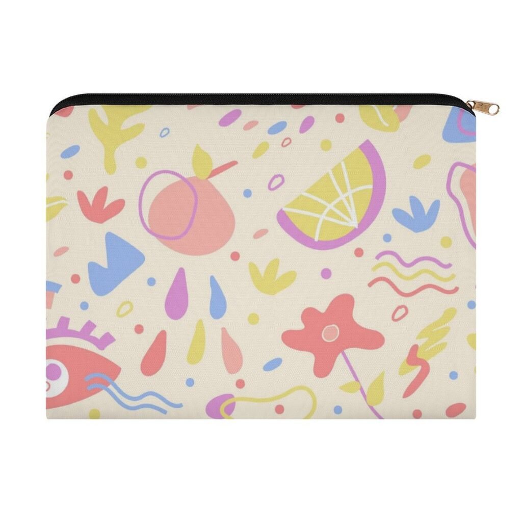 Big pouch floral abstract pattern 8.9"(L) × 6.5"(W)