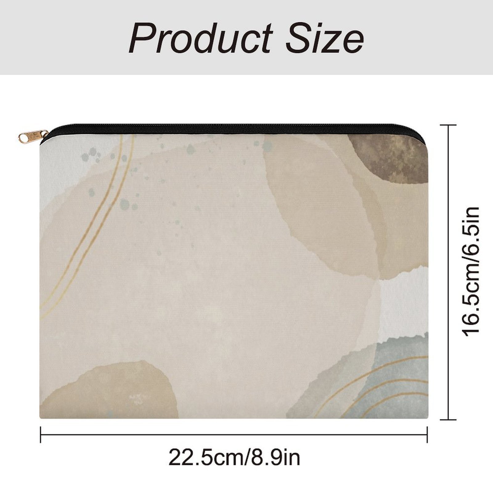 Big pouch floral abstract pattern 8.9"(L) × 6.5"(W) - Image 2