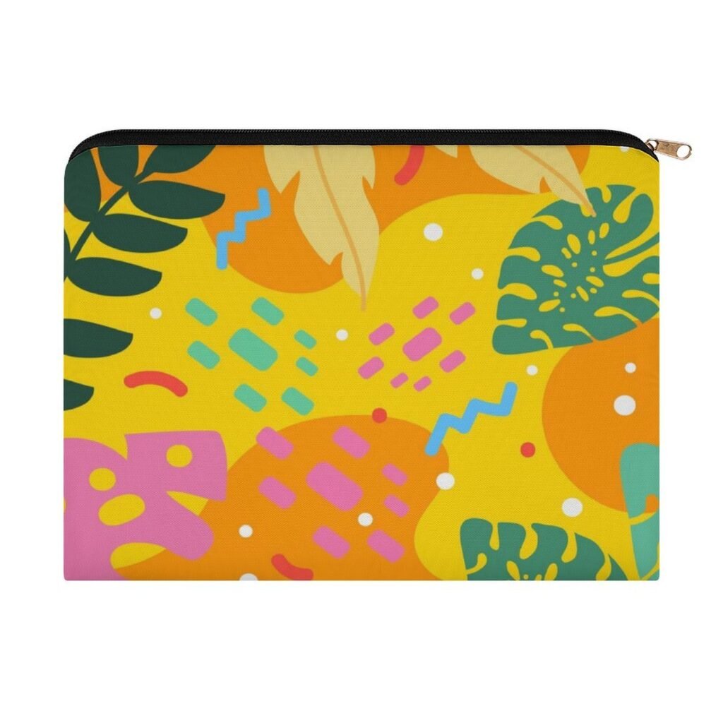 Big pouch floral abstract pattern 8.9"(L) × 6.5"(W)