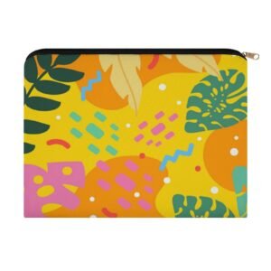 Big pouch floral abstract pattern 8.9"(L) × 6.5"(W)