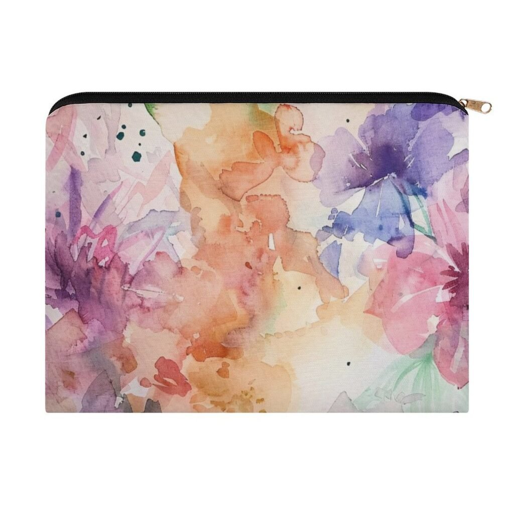 Big pouch bag floral graphics 8.9"(L) × 6.5"(W)