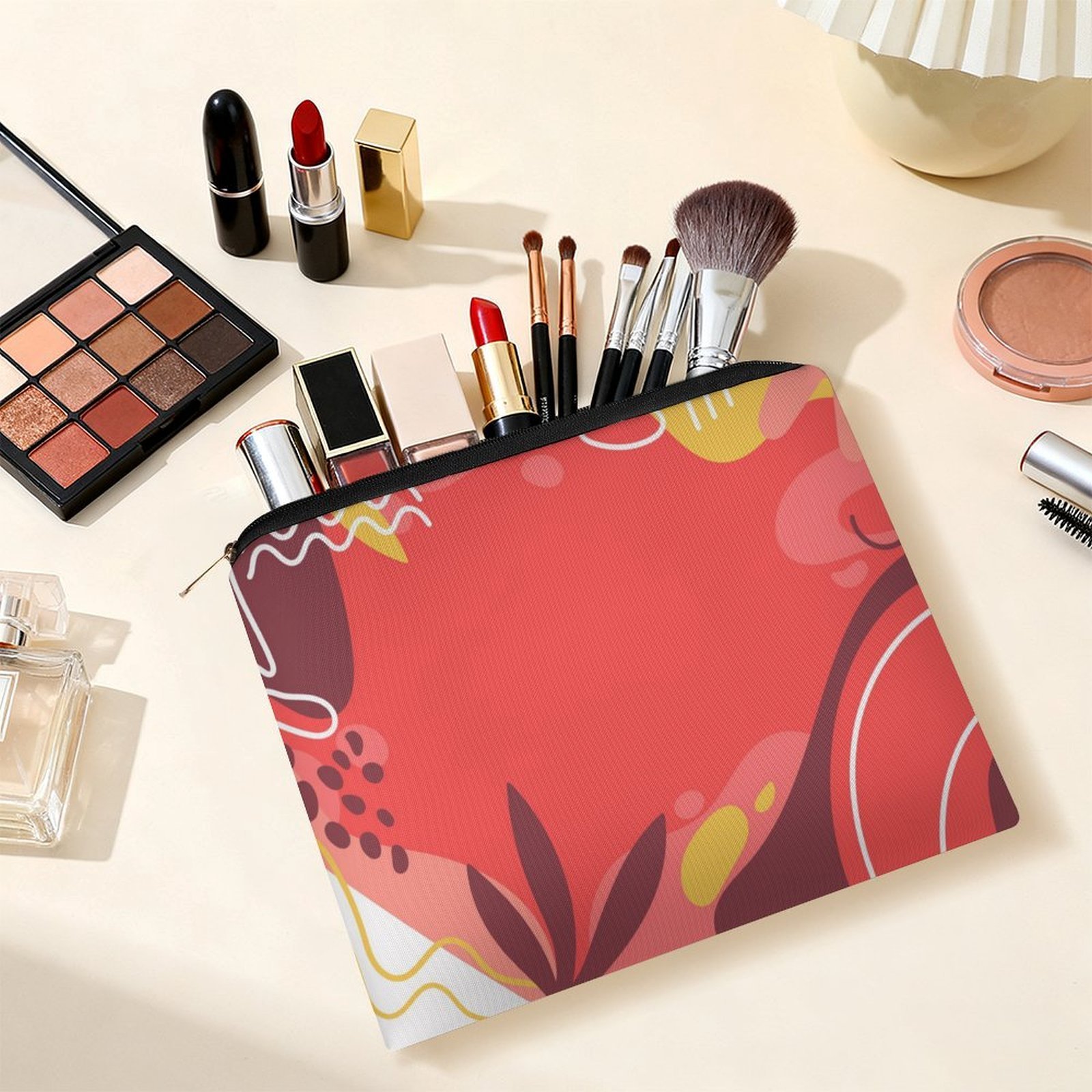Big pouch floral abstract pattern 8.9"(L) × 6.5"(W) - Image 6