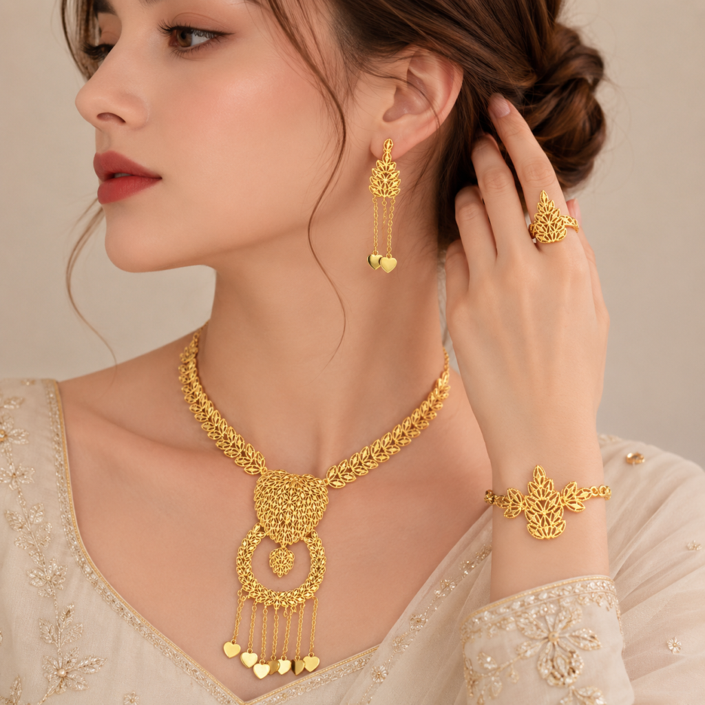 Eastern Style Gold Plated Jewelry Set