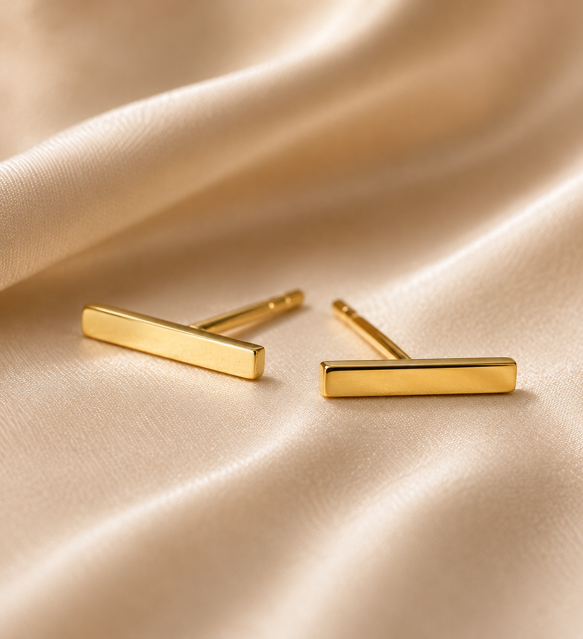 14k pure solid gold Stud earrings - Image 5
