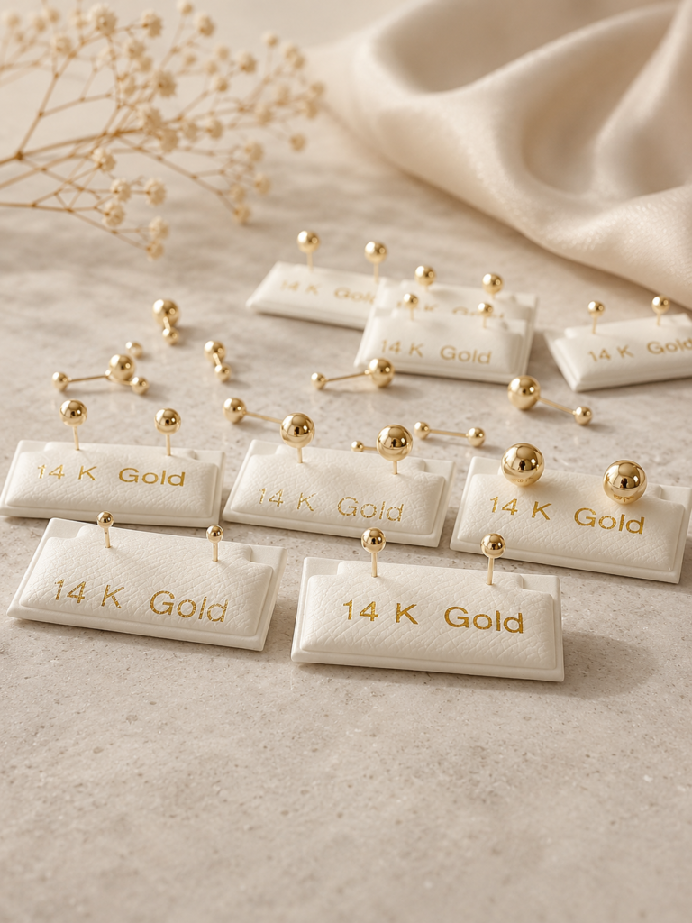 14K pure gold Ear Studs