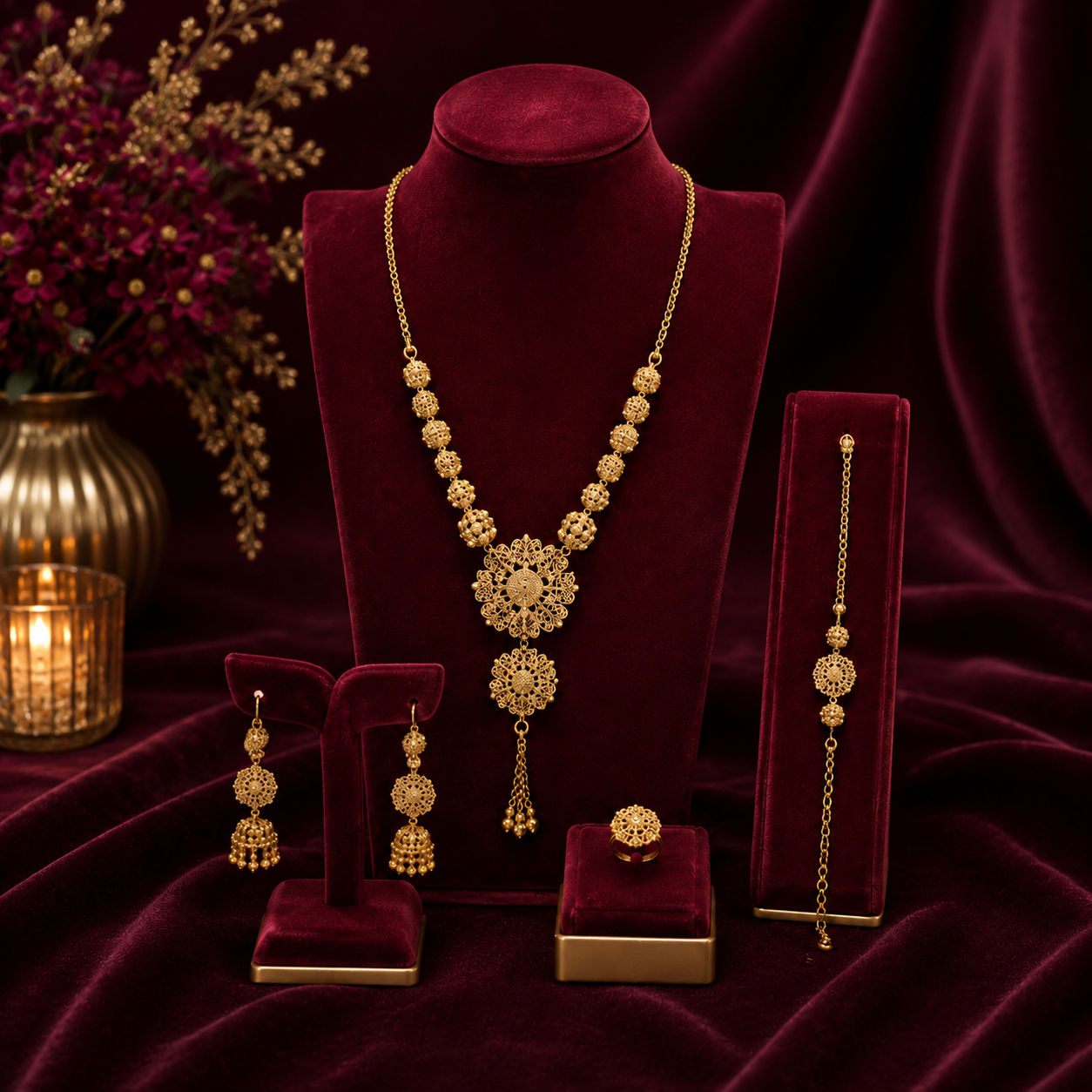 24k gold plated Jewelry: necklaces, earrings, rings, and bracelets - Image 7