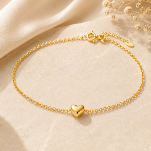 18k pure gold Heart-shaped bracelet