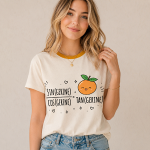 tshirt with quotations - Math Quote Sine Cosine Tangent - in pure cotton